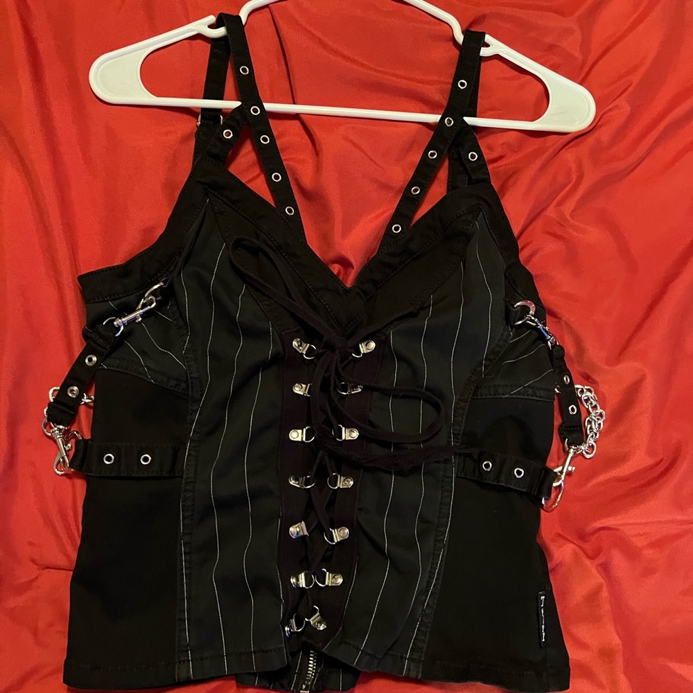 tripp nyc pin strip vest top ⛓️